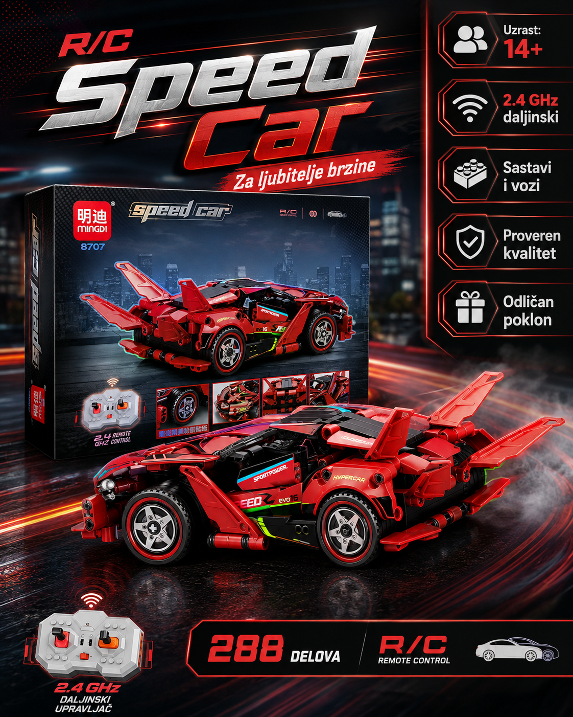 Dubai Building Collection + R/C Speed Car – veliki kreativni set