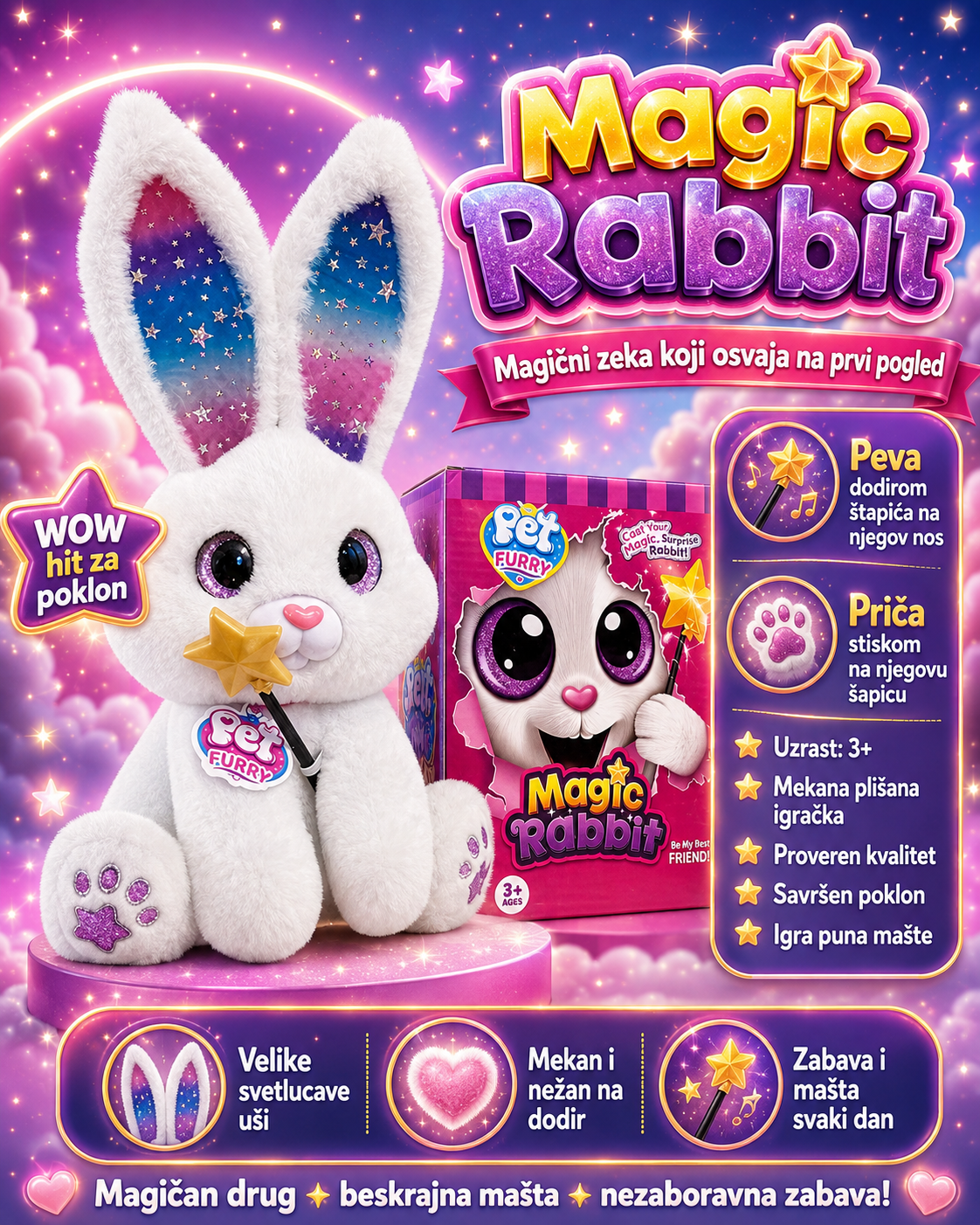 Magic Rabbit – interaktivni plišani zeka koji peva i priča