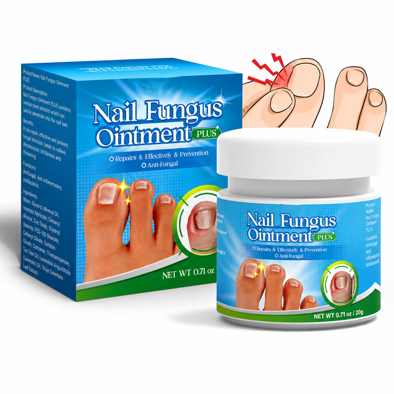 1+1 Gratis Nail Fungus Ointment PLUS – mast za negu noktiju i kože oko noktiju