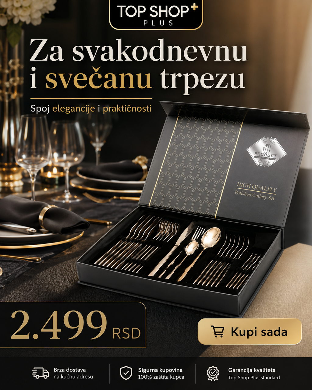 Premium set escajga u luksuznoj kutiji – elegancija za svaku trpezu