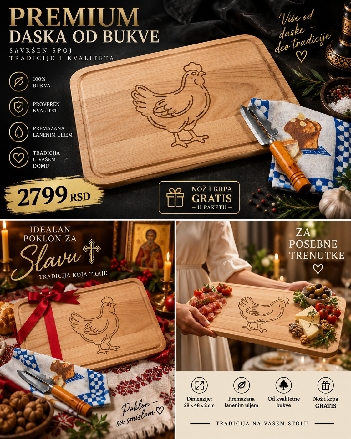 PREMIUM DASKA OD BUKVE – UNIKATAN SPOJ TRADICIJE, KVALITETA I ELEGANCIJE