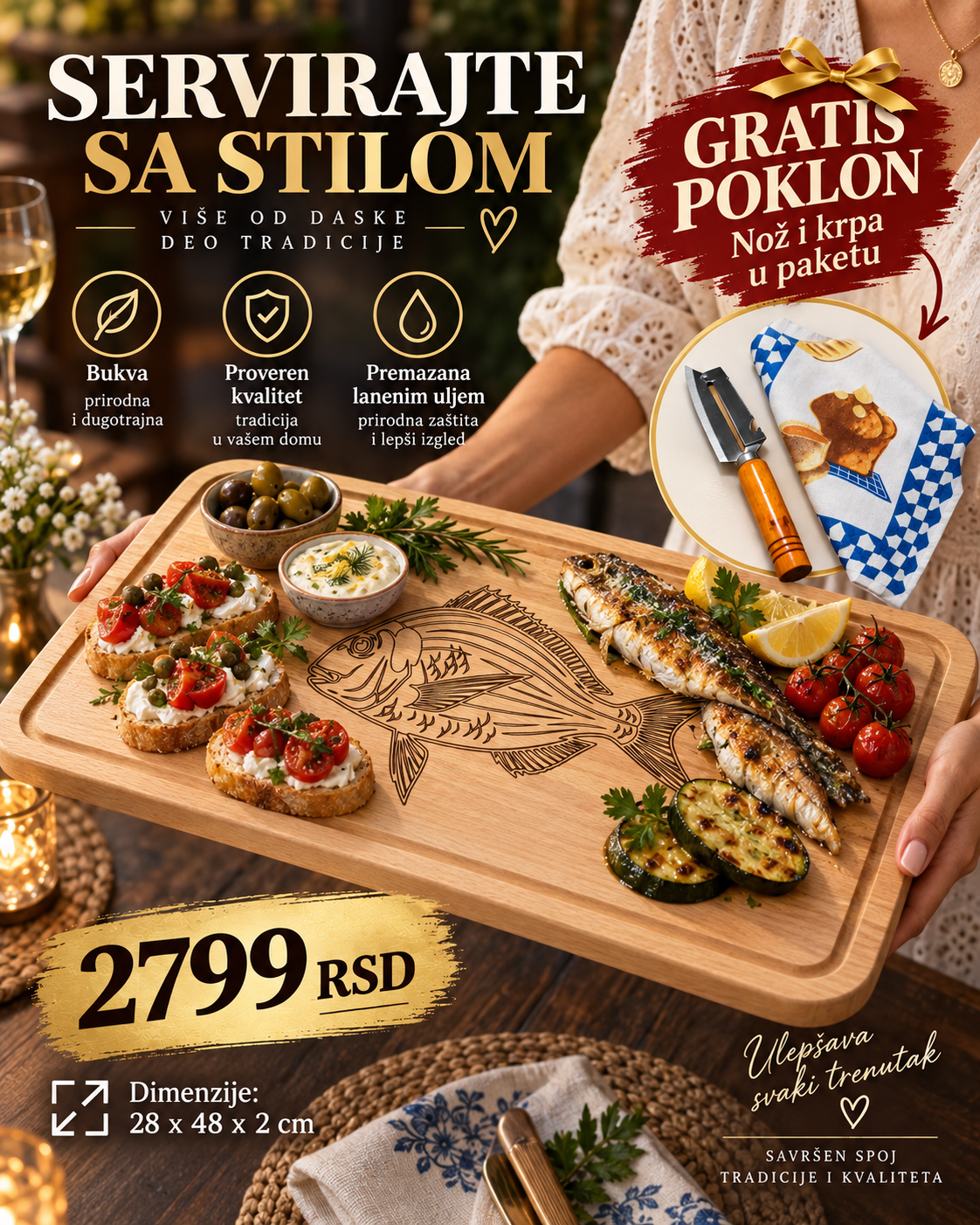 PREMIUM DASKA OD BUKVE – UNIKATAN SPOJ TRADICIJE, KVALITETA I ELEGANCIJE