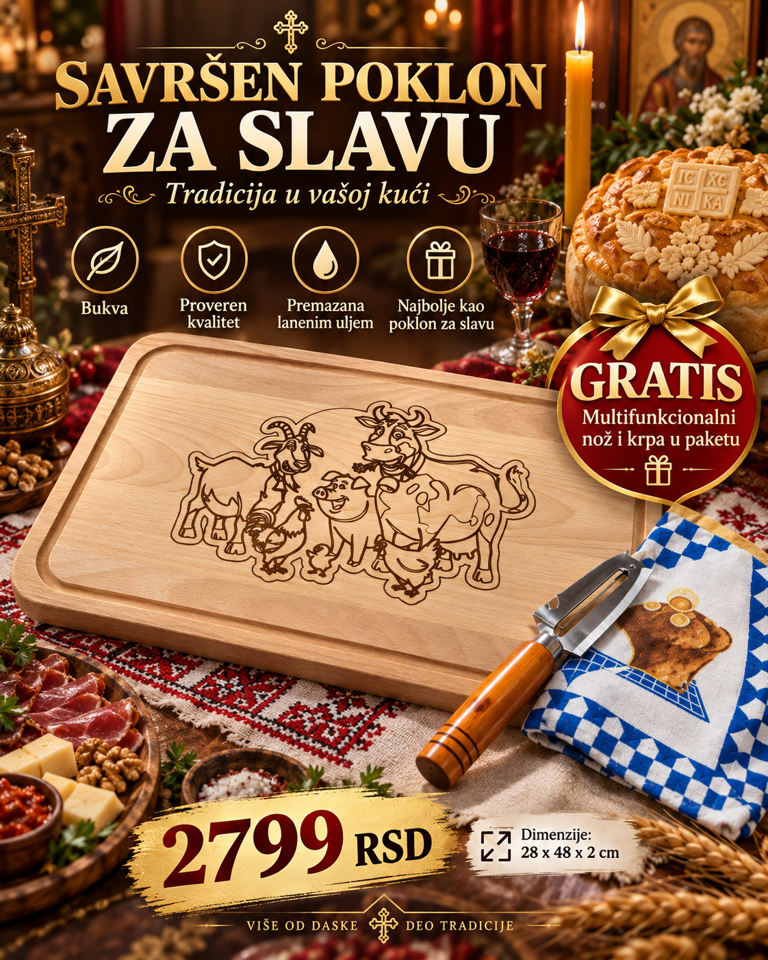 PREMIUM DASKA OD BUKVE – UNIKATAN SPOJ TRADICIJE, KVALITETA I ELEGANCIJE