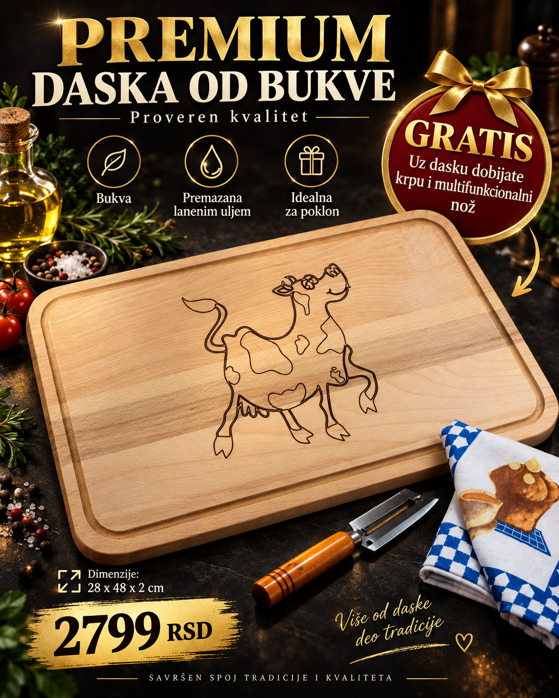 PREMIUM DASKA OD BUKVE – UNIKATAN SPOJ TRADICIJE, KVALITETA I ELEGANCIJE