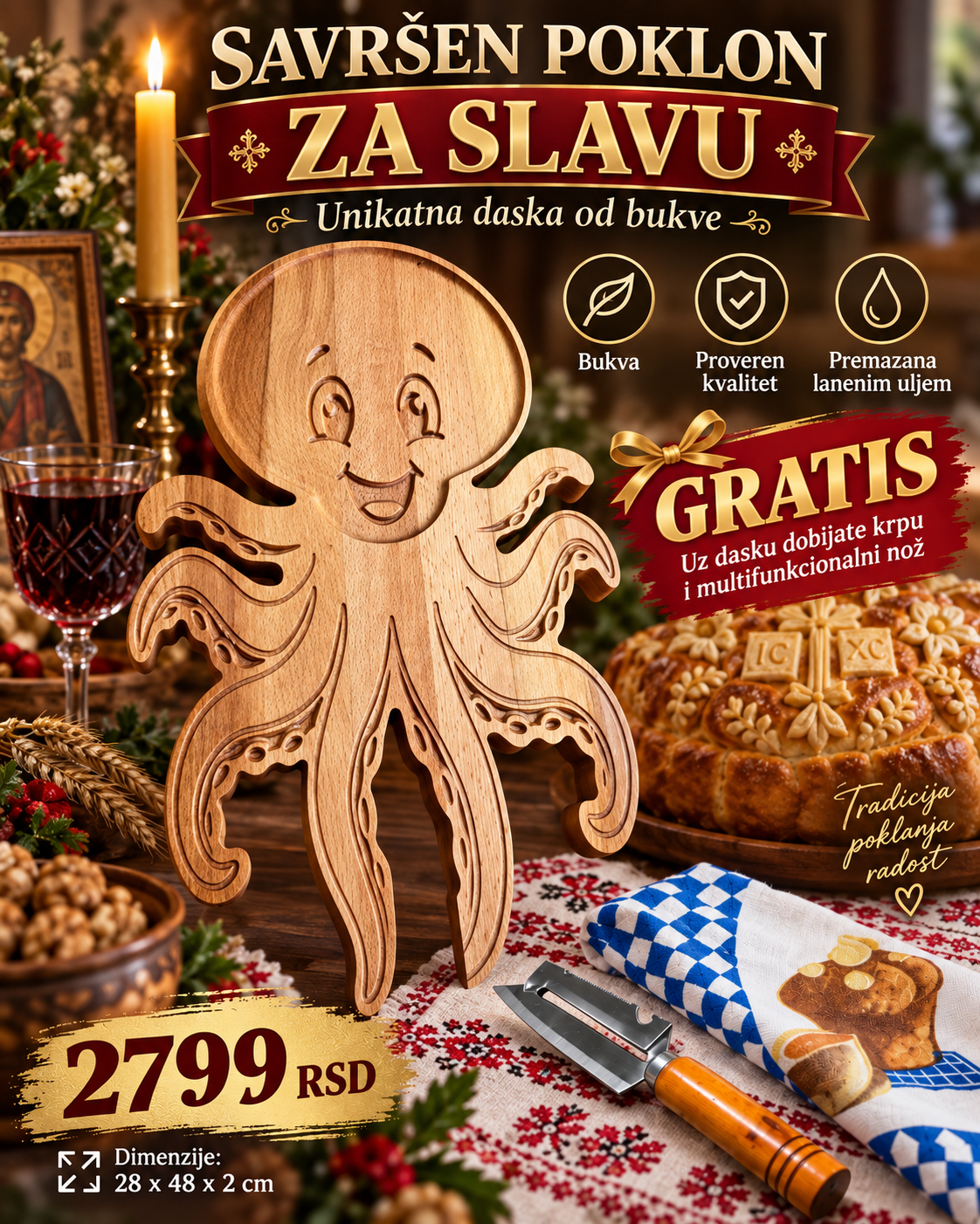 PREMIUM DASKA OD BUKVE – UNIKATAN SPOJ TRADICIJE, KVALITETA I ELEGANCIJE