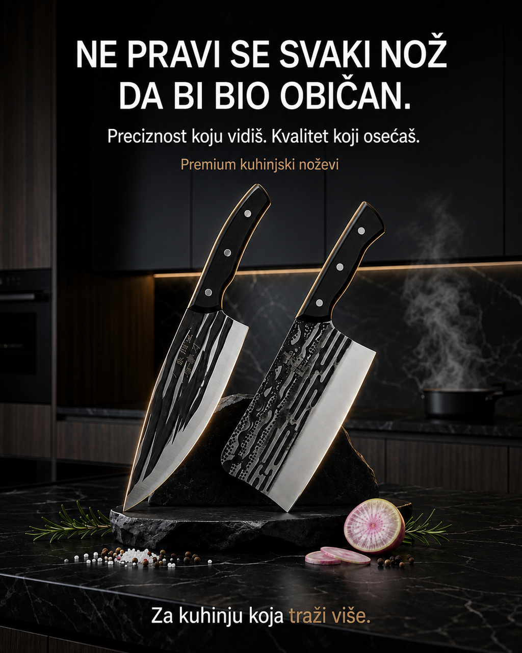 Chef PRO – Kuhinjski nož, satara ili Duo set | Izaberi varijantu