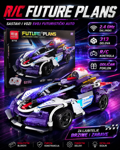 Speed Car 313 delova - Ljubičasti