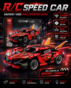 Speed Car 337 delova - Crveni