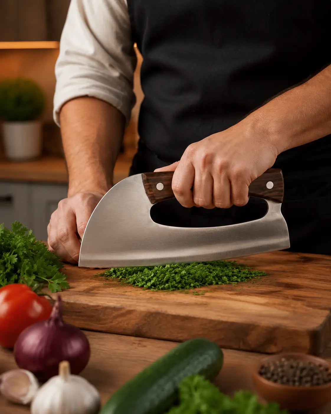 Chef Chopper PRO – Ergonomski kuhinjski nož sa širokim sečivom