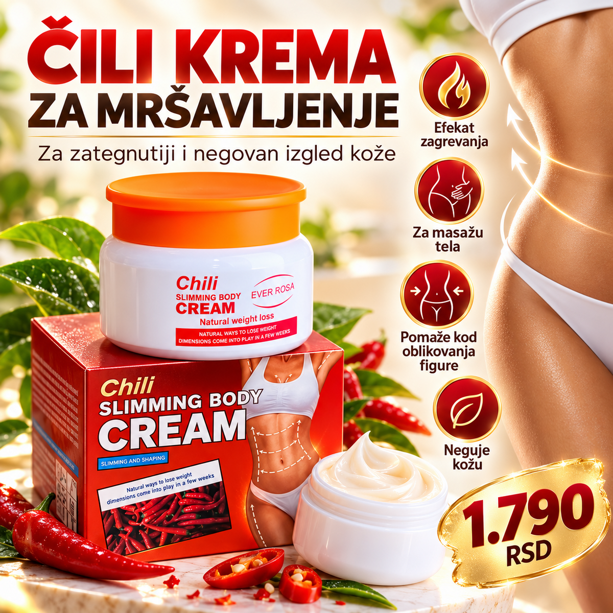 Chili Slimming Body Cream – krema za masažu tela
