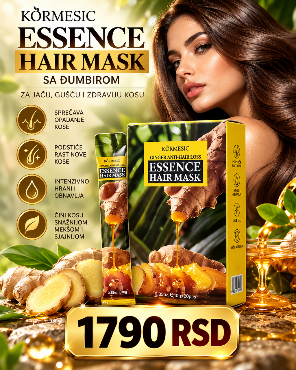 KORMESIC Essence Hair Mask sa đumbirom 20 kesica