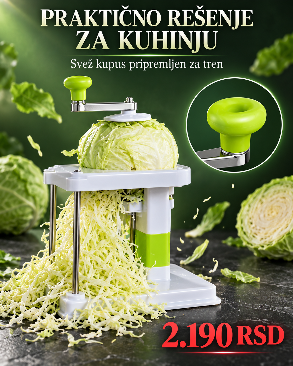 Ručni sekač za kupus – praktično rešenje za kuhinju