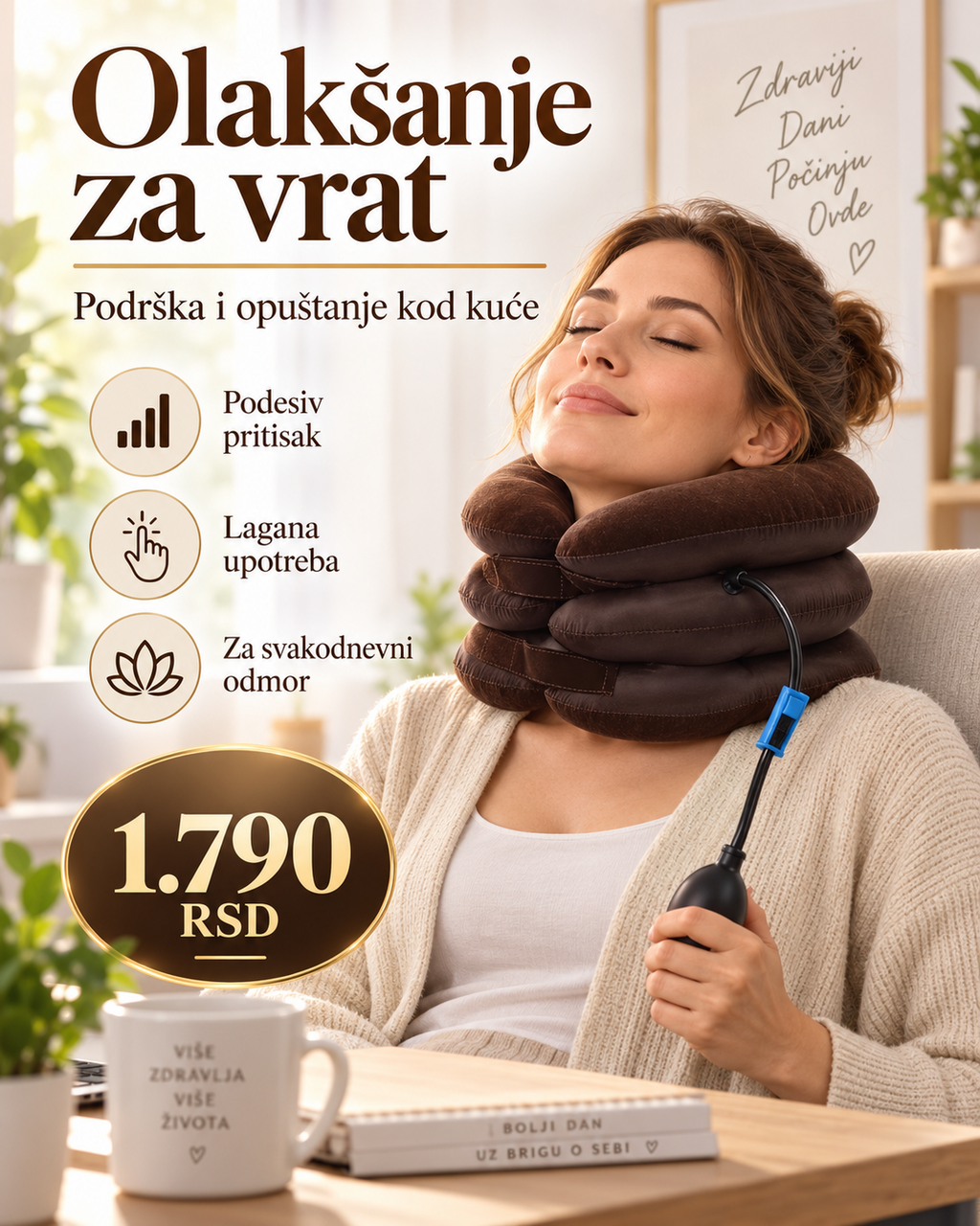 Trakcijska kragna za vrat sa pumpicom